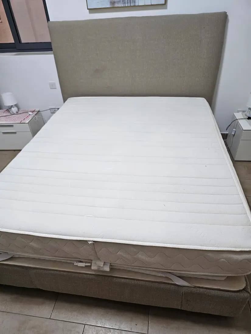 stained double mattress after professional cleaning by ARA Clean Malta