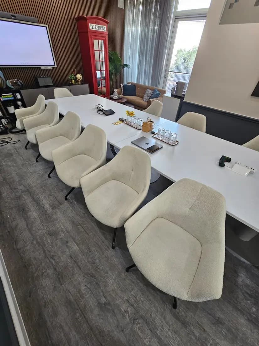 Meeting room chairs cleaned on-site by ARA Clean Malta